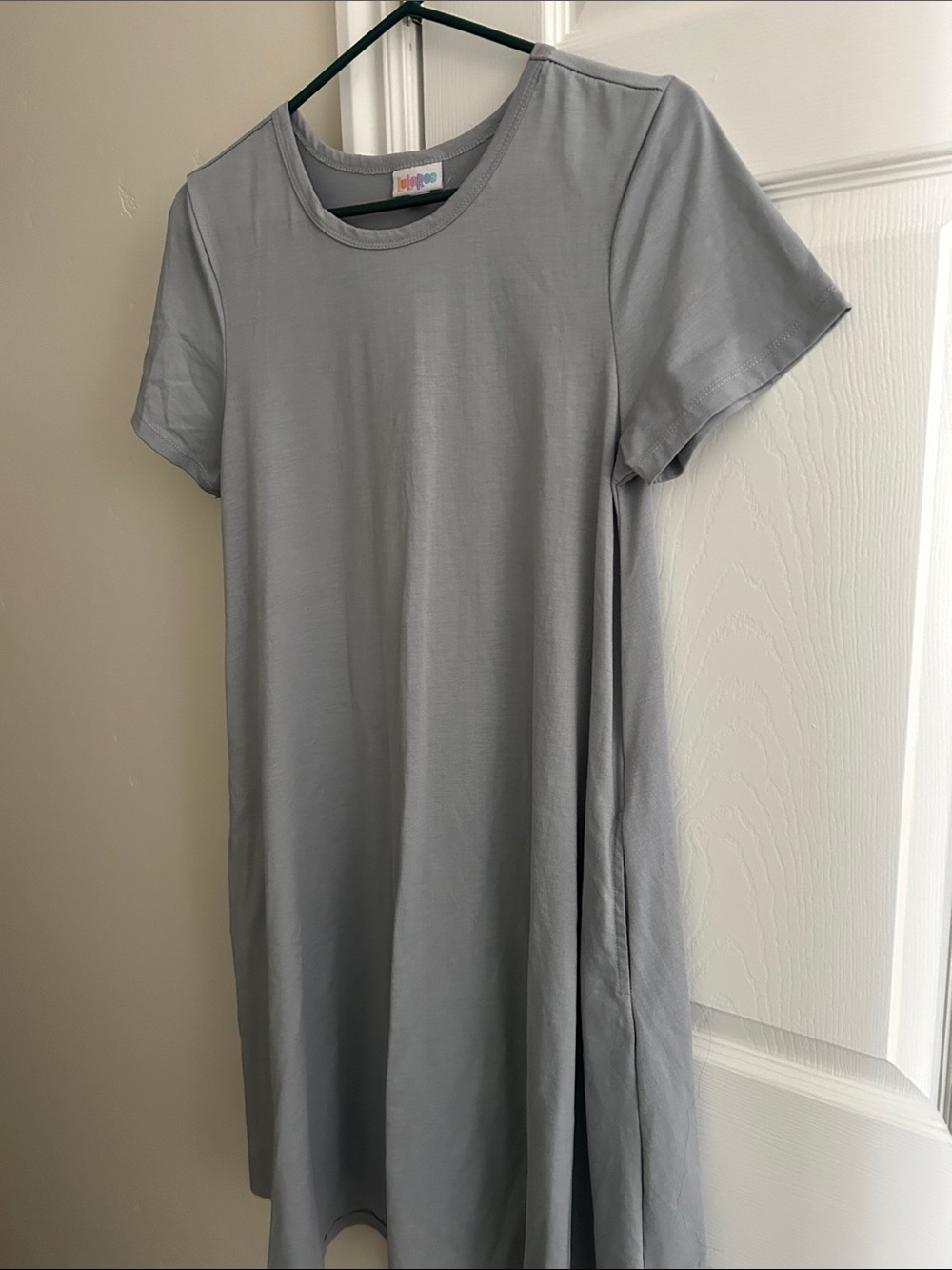 LuLaRoe Gray Short Sleeve Midi Dress